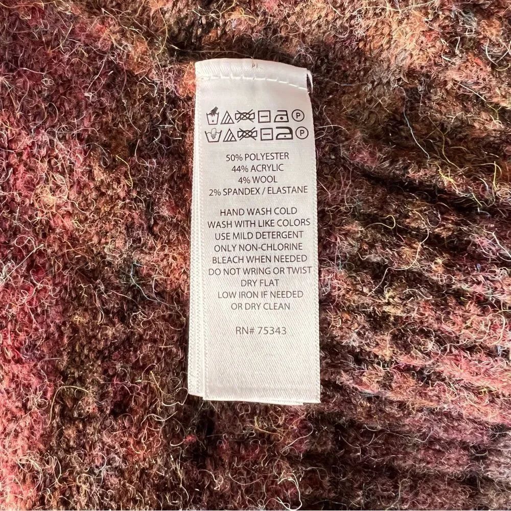 Max Studio Long Oversized Wool Blend Striped Cardigan - Picture 7 of 8